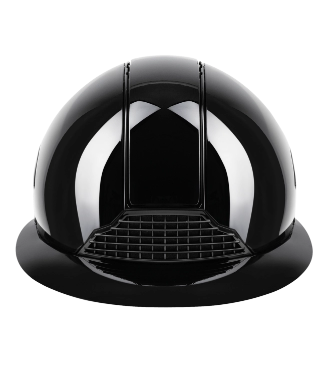 Kask jeździecki z szerokim daszkiem Swing H24 Lady Glossy w kolorze czarnym