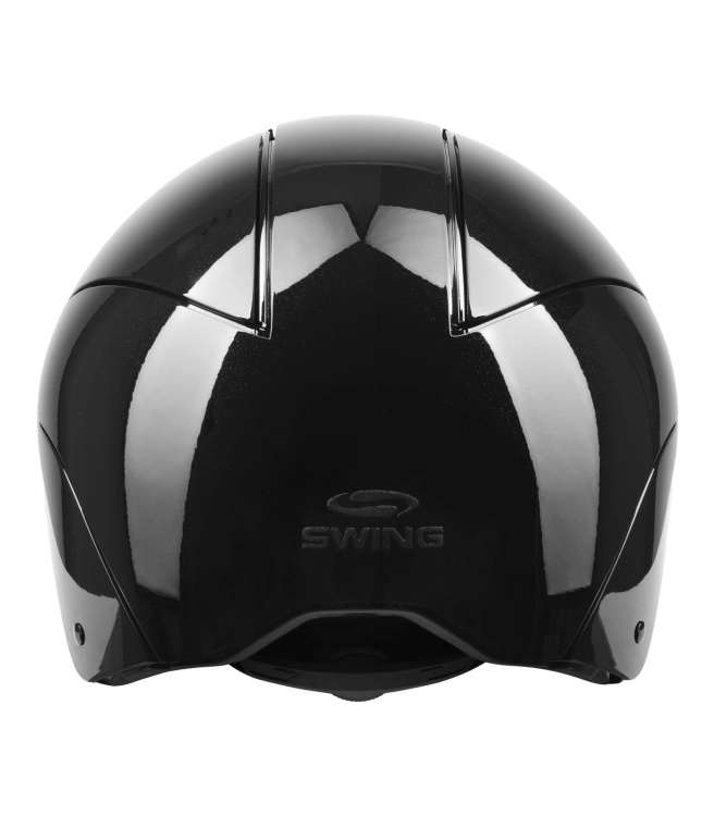 Kask jeździecki z regulacją Swing H24 Glossy w kolorze czarnym