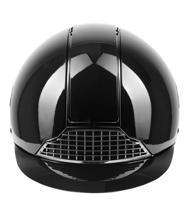 Kask jeździecki z wąskim daszkiem Swing H24 Glossy w kolorze czarnym