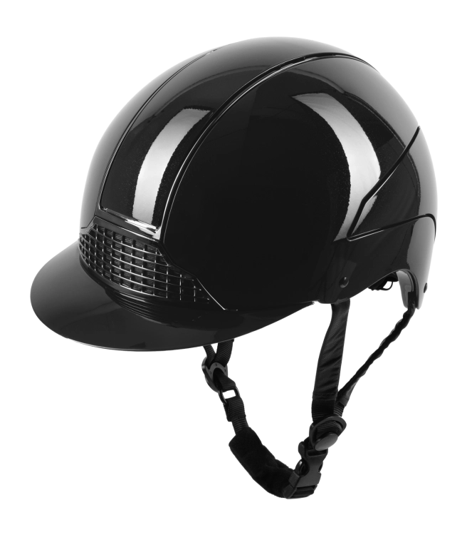 Kask jeździecki błyszczący Swing H24 Glossy w kolorze czarnym