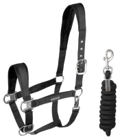 WALDHAUSEN kantar z uwiązem VELVET black