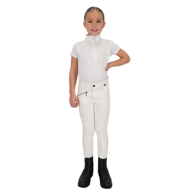 Białe bryczesy konkursowe QHP Junior