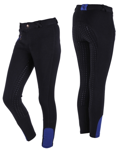 QHP bryczesy junior z SILIKONEM black