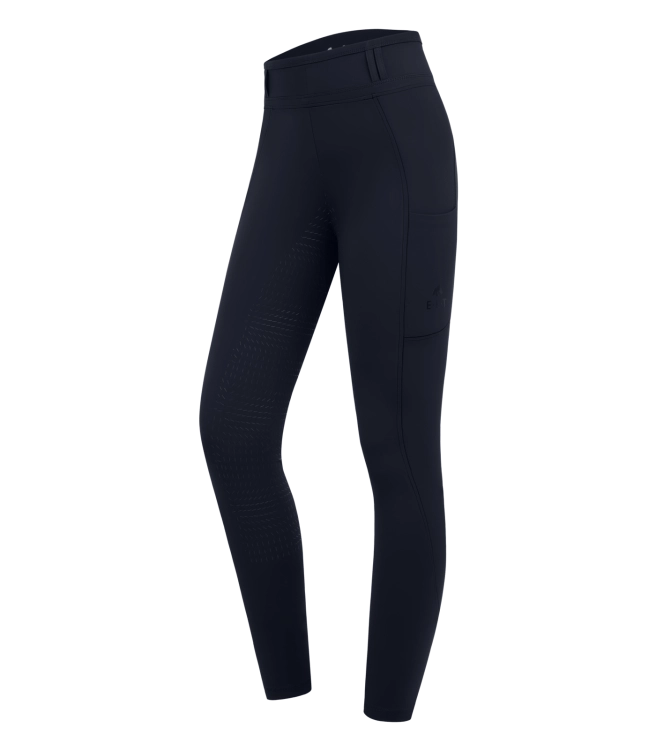 Legginsy jeździeckie ELT Orelie w kolorze granatowym widoczne z przodu