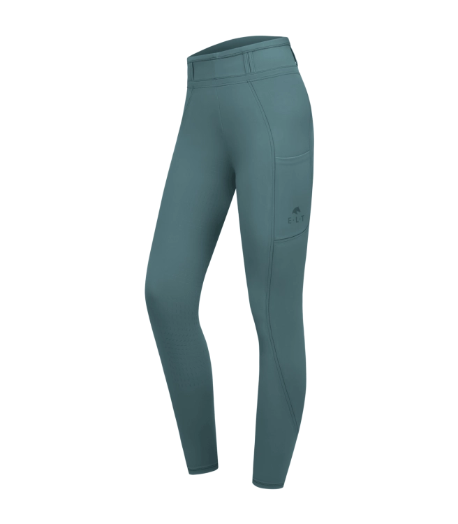 Legginsy jeździeckie ELT Orelie w kolorze zielonym widoczne z przodu