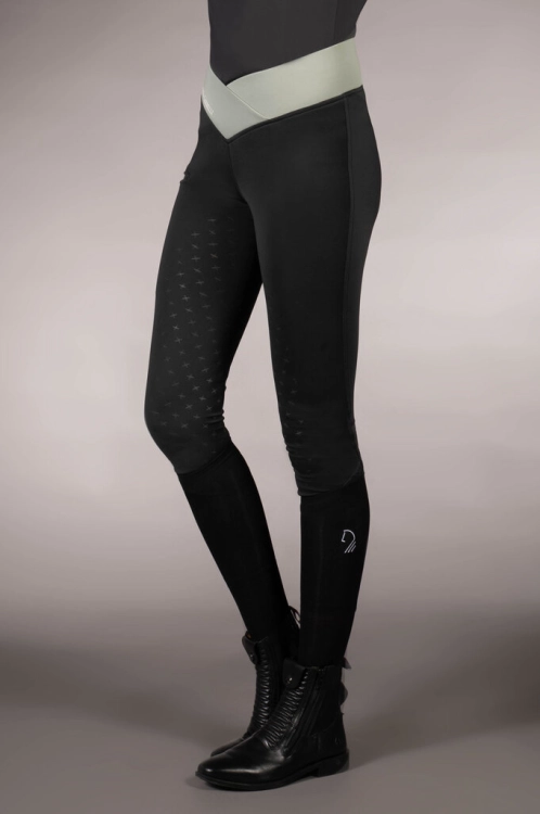 Legginsy do jazdy konnej HKM Limone w kolorze czarnym