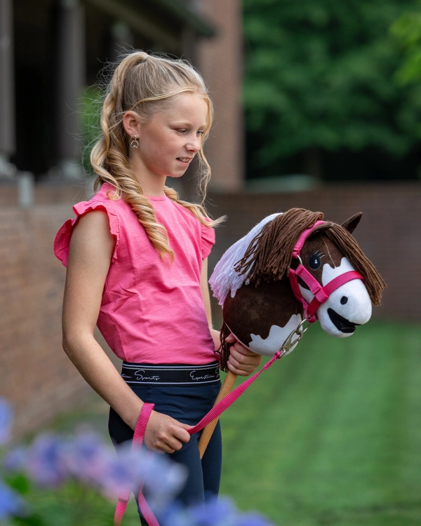 Kantar z uwiązem Hobby Horse QHP w kolorze różowym