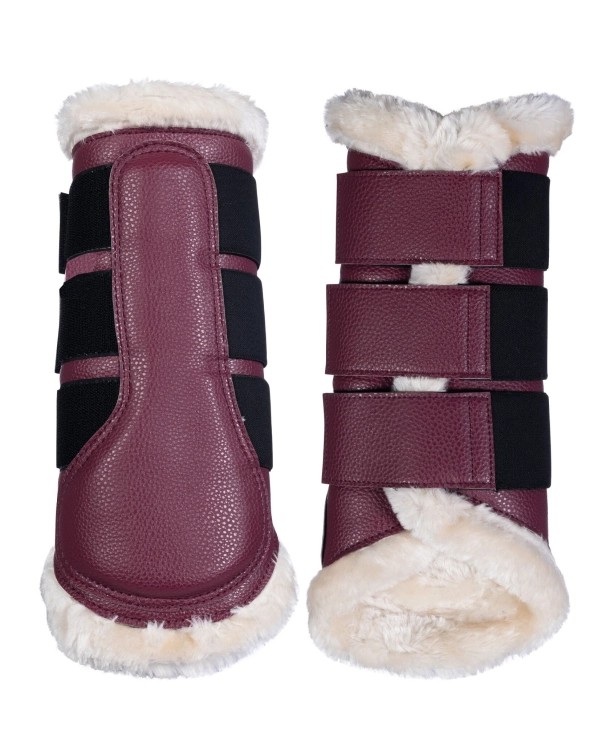 Ochraniacze dla konia HKM Comfort w kolorze bordowym