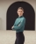 Koszulka treningowa damska Eskadron Half-Zip w kolorze vintage green zaprezentowana przez modelkę