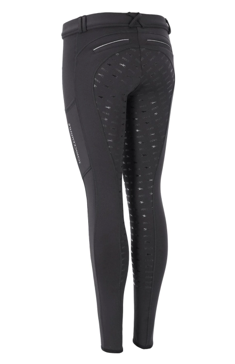 Breginsy zimowe Schockemohle Termo Tights w kolorze graphite widoczne z tyłu