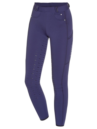 Breginsy zimowe Schockemohle Termo Tights w kolorze jeans widoczne z przodu