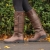 Buty stajenne z elastyczną cholewką QHP Daan w kolorze brązowym