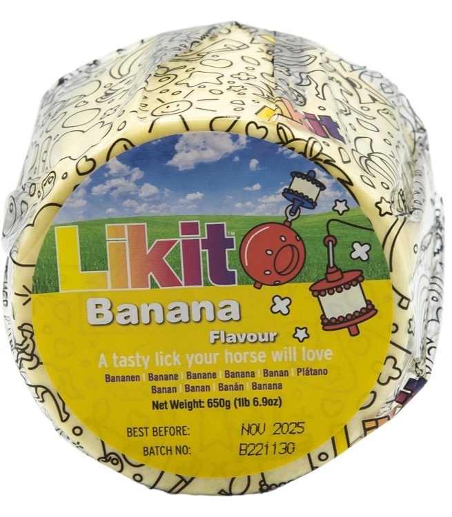Lizawka dla konia Likit o smaku bananowym wkład