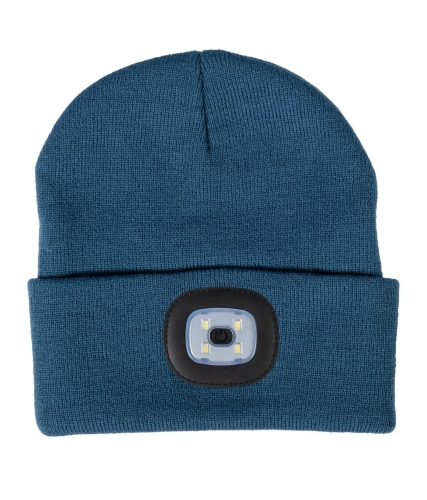 HKM czapka z latarką HONEY blue