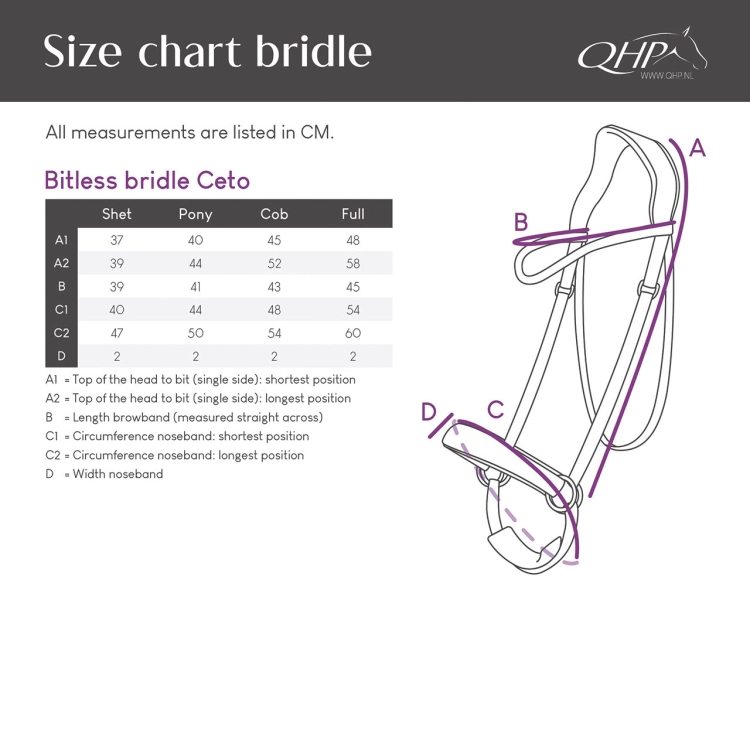 Ogłowie bezwędzidłowe QHP Ceto