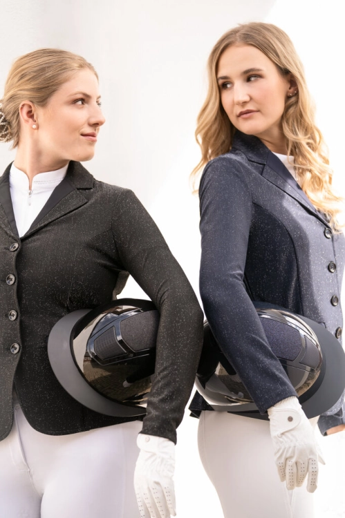 Kask do jazdy konnej HKM Diamond Shiny w kolorze czarnym i granatowym