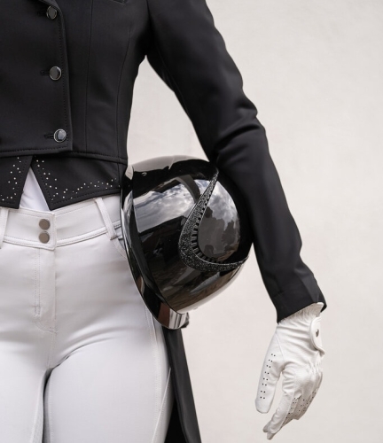 Kask jeździecki HKM Alarion Brillant w kolorze czarnym