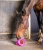 BIZZY Ball uchwyt do lizawki PINK