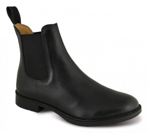 Skórzane sztyblety jeździeckie York Negro w kolorze czarnym