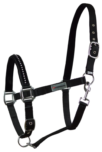 Kantar dla konia z kryształkami Horsenjoy Glitter w kolorze czarnym